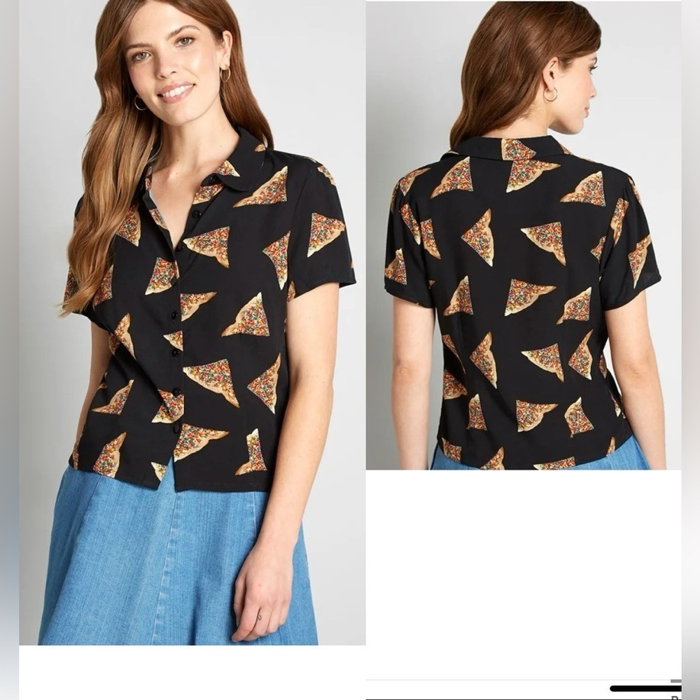 NWT MODCLOTH X DANGERFIELD MAKING THAT FAIRY BREAD BUTTON UP TOP Sz. 8